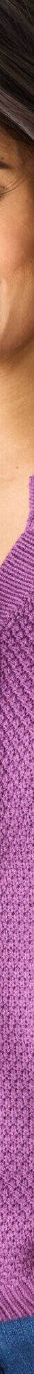 Pull col tunisien manches 3/4, maille fantaisie (violet) Pull col tunisien manches 3/4, maille fantaisie (violet)